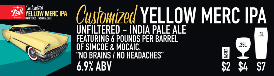 Customized Yellow Merc Beer Sign