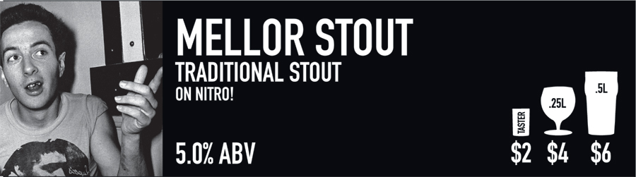 Mellor Stout Beer Sign